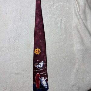 Coca Cola Maroon Tie with Polar Bears